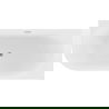 Mexen Gia vrijstaand bad hoek geribbeld rechts 170 x 80 cm, wit glans, overloop chroom - 52701708000P-01