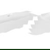 Mexen Gia vrijstaand bad hoek geribbeld rechts 170 x 80 cm, wit glans, overloop chroom - 52701708000P-01