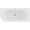 Mexen Gia freestanding corner fluted bathtub right 170 x 80 cm, white gloss, gold overflow - 52701708000P-50