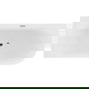Mexen Gia brīvi stāvoša rievota stūra vanna labā 170 x 80 cm, balts spīdums, pārplūde melna - 52701708000P-70