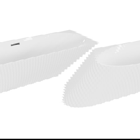 Mexen Gia γωνιακή μπανιέρα ελεύθερης τοποθέτησης με ραβδώσεις δεξιά 170 x 80