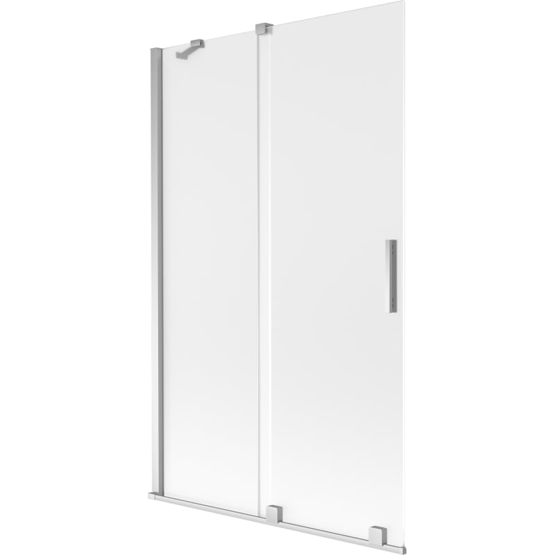 Mexen Velar protetor de banheira de 2 painéis deslizantes 110 x 150 cm, fosco, cromado - 896-110-000-31-01