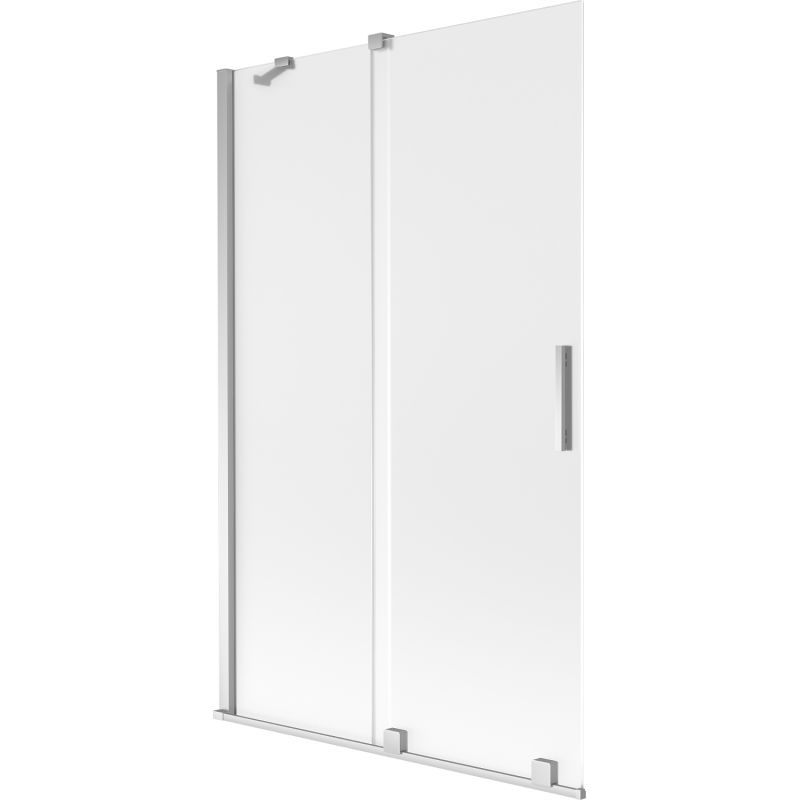 Mexen Velar tvådelad skjutbar duschvägg 110 x 150 cm, frost, krom - 896-110-000-31-01