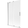 Mexen Velar klizni pregradni zid s 2 krila, proširujući 110 x 150 cm, matirano, krom - 896-110-000-31-01