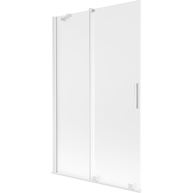 Mexen Velar Badewannenfaltwand 2-flügelig verschiebbar 110 x 150 cm, matt, weiß - 896-110-000-31-20