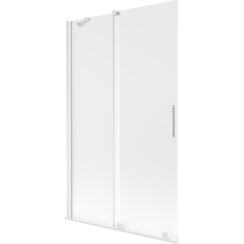 Mexen Velar drsni paravan za tuš, dvo-krilat, 110 x 150 cm, matiran, bel - 896-110-000-31-20
