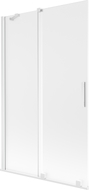 Mexen Velar 2-osaline nihutatav vannisein 110 x 150 cm, matt, valge - 896-110-000-31-20