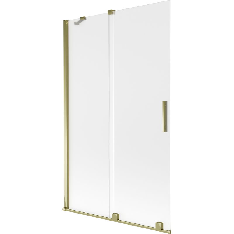 Mexen Velar zwee-deelbaren, verstellbare Duschwand 110 x 150 cm, matt, gëll - 896-110-000-31-50