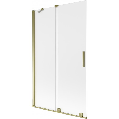 Mexen Velar schermo per vasca da bagno a 2 ante scorrevoli 110 x 150 cm, smerigliato, dorato - 896-110-000-31-50