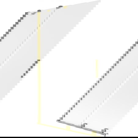 Mexen Velar zwee-deelbaren, verstellbare Duschwand 110 x 150 cm, matt, gëll - 896-110-000-31-50