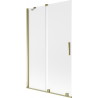 Mexen Velar schermo per vasca da bagno a 2 ante scorrevoli 110 x 150 cm, smerigliato, dorato - 896-110-000-31-50