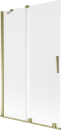 Mexen Velar paroi de baignoire coulissante à 2 battants 110 x 150 cm, givré, doré - 896-110-000-31-50