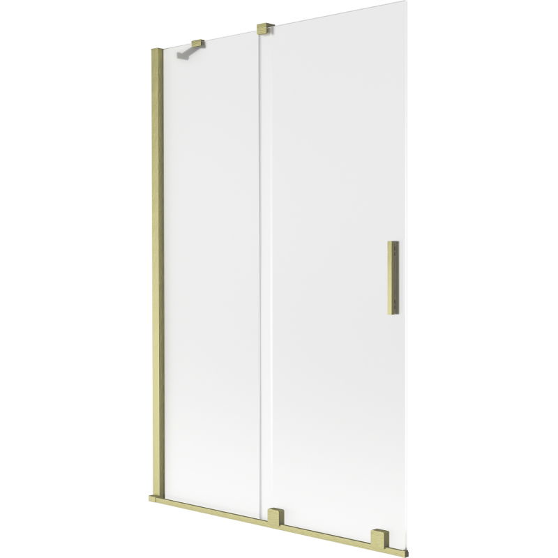 Mexen Velar Duschabtrennung 2-flügelig verschiebbar 110 x 150 cm, matt, gebürstetes Gold - 896-110-000-31-55