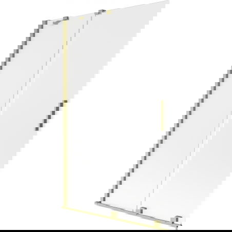 Mexen Velar Duschabtrennung 2-flügelig verschiebbar 110 x 150 cm, matt, gebürstetes Gold - 896-110-000-31-55