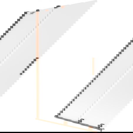 Mexen Velar δύο φύλλων πτυσσόμενο παραβάν μπανιέρας 110 x 150 cm, παγετώδης, ροζ