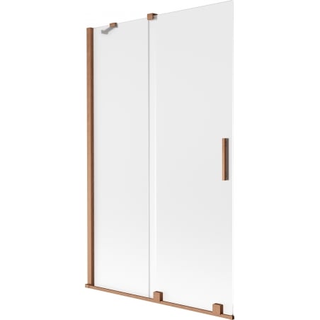 Mexen Velar 2-wing Sliding Bath Screen 110 x 150 cm, Frosted, Brushed Copper - 896-110-000-31-65