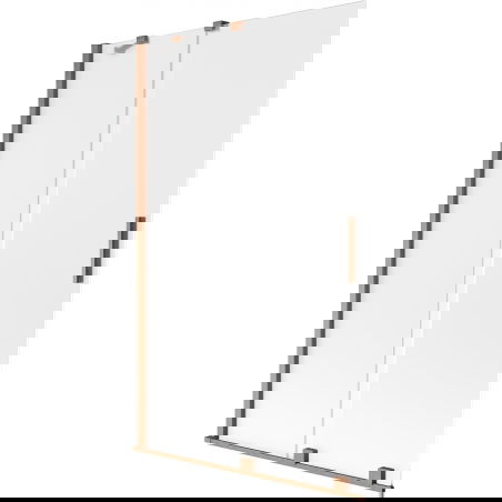 Mexen Velar διπλό συρόμενο παραβάν μπανιέρας 110 x 150 cm, παγερό, βουρτσισμένος