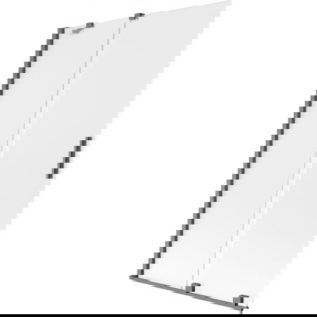 Mexen Velar badwand 2-delig schuifbaar 110 x 150 cm, matglas, geborsteld kanon grijs - 896-110-000-31-66
