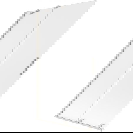 Mexen Velar badwandparavent 2-delig schuifbaar 110 x 150 cm, ijs, geborsteld nikkel - 896-110-000-31-97