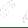 Mexen Velar Duschwand, 2-flügelig, verschiebbar, 110 x 150 cm, satiniert, gebürstetes Nickel - 896-110-000-31-97