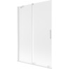Mexen Velar klizni zaslon za kadu s 2 krila, klizno, 120 x 150 cm, mat, bijelo - 896-120-000-31-20