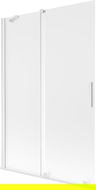 Mexen Velar paroi de baignoire à 2 battants coulissants 120 x 150 cm, givre, blanc - 896-120-000-31-20
