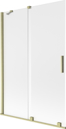 Mexen Velar 2-osaline lükand vanniparavan 120 x 150 cm, härmatis, kuldne harjatud - 896-120-000-31-55