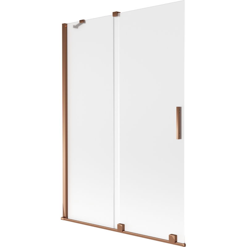 Mexen Velar Badewannenabtrennung 2-flügelig verschiebbar 120 x 150 cm, matt, Roségold - 896-120-000-31-60
