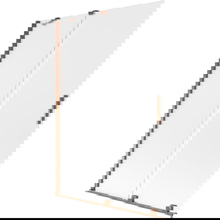 Mexen Velar 2-krilni drsni zaslon za prho, 120 x 150 cm, mraz, rožnato zlato - 896-120-000-31-60