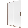 Mexen Velar vannitoasirm 2-osaline, nihutatav 120 x 150 cm, matt klaas, roosa kuld - 896-120-000-31-60