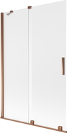 Mexen Velar vannitoasirm 2-osaline, nihutatav 120 x 150 cm, matt klaas, roosa kuld - 896-120-000-31-60
