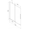 Mexen Velar vannitoasirm 2-osaline, nihutatav 120 x 150 cm, matt klaas, roosa kuld - 896-120-000-31-60