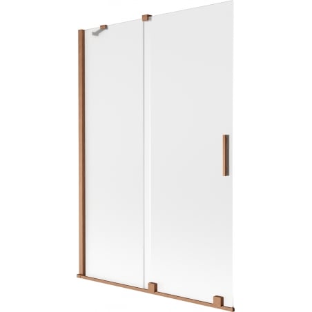 Mexen Velar 2-panel sliding bath screen 120 x 150 cm, frosted, brushed copper - 896-120-000-31-65