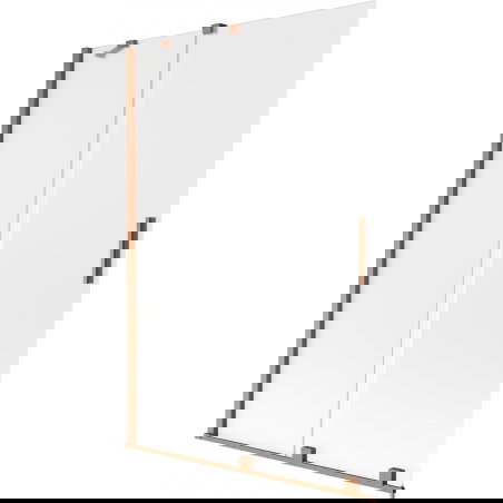 Mexen Velar drsna 2-krilna kopalniška pregrada 120 x 150 cm, zmrzal, brušeni baker - 896-120-000-31-65