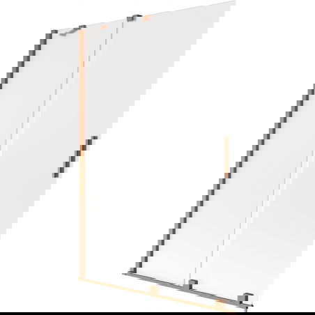 Mexen Velar zweegeklappt, verschiebbar Badduschwand 120 x 150 cm, Reif, gebürstet Koffer - 896-120-000-31-65