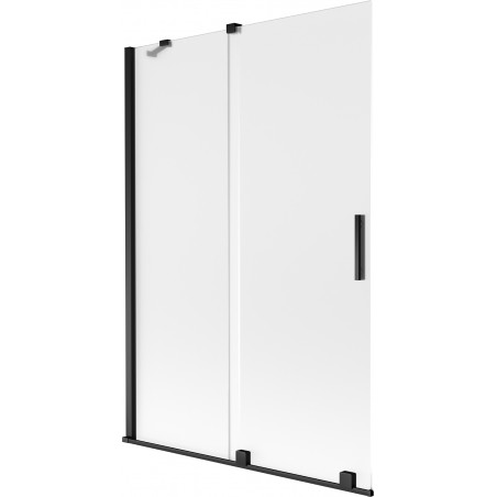 Mexen Velar vannitoapaneel, kaheosaline, lükand 120 x 150 cm, jäine, must - 896-120-000-31-70