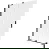 Mexen Velar douchewand voor bad, 2-delige schuifdeur 120 x 150 cm, mat, zwart - 896-120-000-31-70