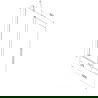 Mexen Velar douchewand voor bad, 2-delige schuifdeur 120 x 150 cm, mat, zwart - 896-120-000-31-70