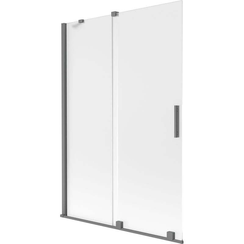 Mexen Velar Duschabtrennung 2-flügelig verschiebbar 120 x 150 cm, matt, Gun Metal - 896-120-000-31-95