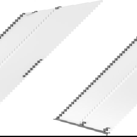 Mexen Velar divisória de banho de 2 painéis deslizantes 120 x 150 cm, fosco, metal canhão - 896-120-000-31-95