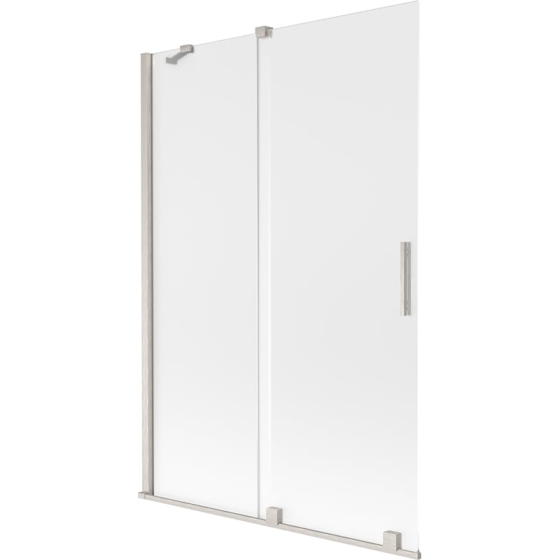 Mexen Velar parede de banheira de 2 painéis deslizantes 120 x 150 cm, fosco, níquel escovado - 896-120-000-31-97