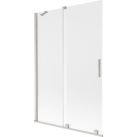 Mexen Velar klizni paravan za kadu dvokrilni, klizni 120 x 150 cm, mrazni, brušeni nikal - 896-120-000-31-97