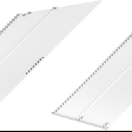 Mexen Velar Badewannenabtrennung 2-flügelig, verschiebbar 130 x 150 cm, matt, Chrom - 896-130-000-31-01
