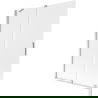 Mexen Velar Badewannenabtrennung 2-flügelig, verschiebbar 130 x 150 cm, matt, Chrom - 896-130-000-31-01