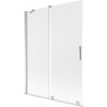 Mexen Velar vannitoa kahe tiivaga liugklaas 130 x 150 cm, matt, kroom - 896-130-000-31-01