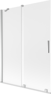Mexen Velar vannitoa kahe tiivaga liugklaas 130 x 150 cm, matt, kroom - 896-130-000-31-01