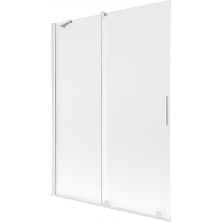 Mexen Velar dvodijelni klizni paravan za kadu 130 x 150 cm, matiran, bijeli - 896-130-000-31-20