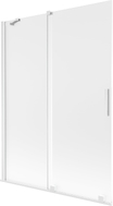 Mexen Velar dvodijelni klizni paravan za kadu 130 x 150 cm, matiran, bijeli - 896-130-000-31-20