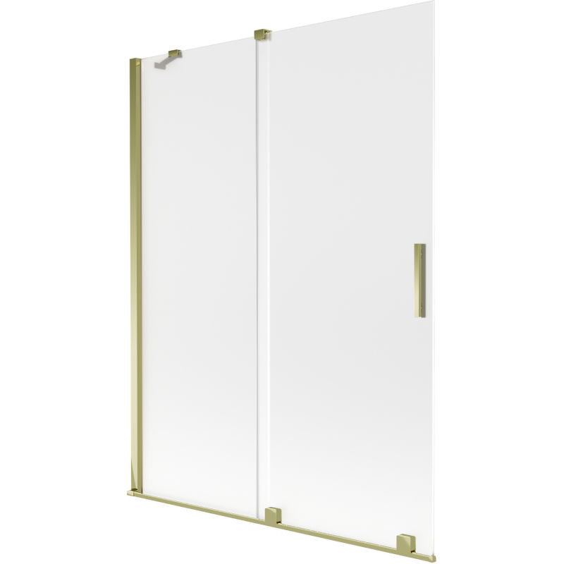 Mexen Velar Duschwand 2-flügelig verschiebbar 130 x 150 cm, Mattglas, Gold - 896-130-000-31-50