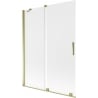 Mexen Velar 2-krilni klizni paravan za kadu 130 x 150 cm, matirano staklo, zlatni - 896-130-000-31-50